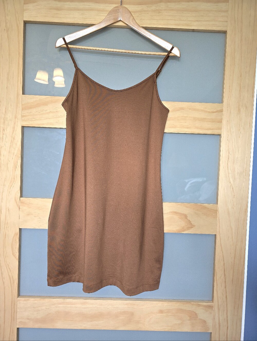Banana Republic Factory Brown Slip Body Con Slip Dress. NEVER WORN! Fall Must!